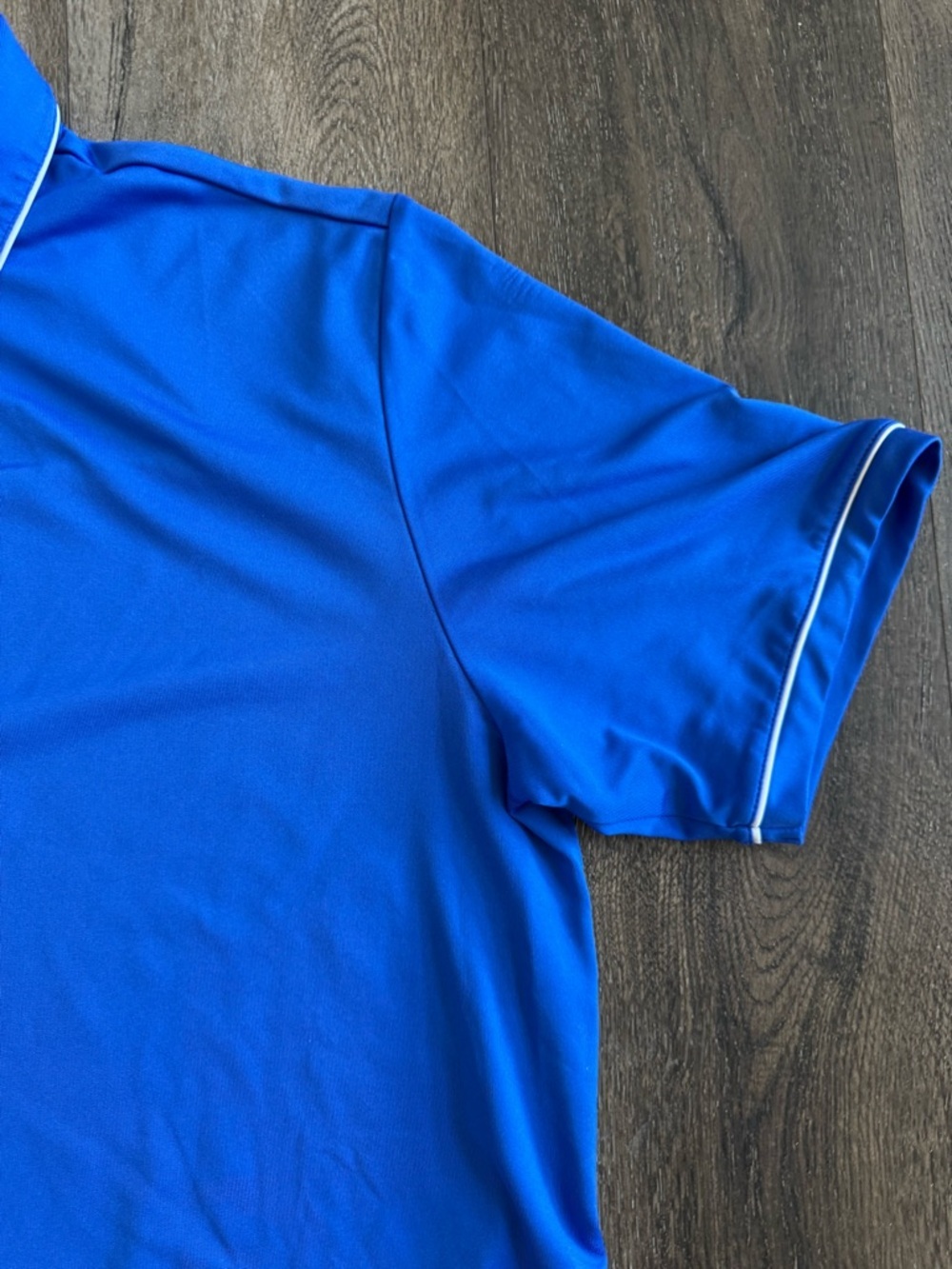 Adidas Men's Royal Blue Polo with White Piping, size Large - Picture 3 of 9